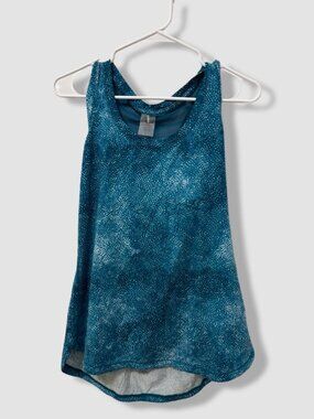 Calia By Carrie Underwood Tank Womens L Deep Turquoise Dot Print Racerback